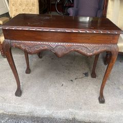Solid mahogany side table