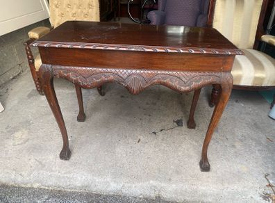 Solid mahogany side table