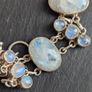 Moonlight gemstones &mother pearl silver bracelet Image 2