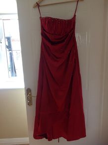 Wine full length dress