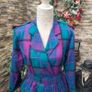 Vintage plaid purple and blue Blazer Dress Image 3