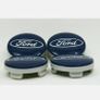 4x Ford BLUE 54mm Alloy Wheel Hub Centre Caps Badges Mondeo Fiesta, Galaxy, Kuga Image 3