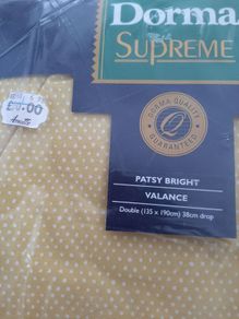 New unopened double vingtage 100% cotton valance