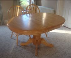Oak Dining Table + 6 Chairs