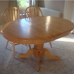 Oak Dining Table + 6 Chairs