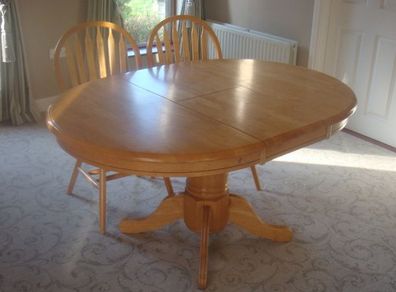 Oak Dining Table + 6 Chairs