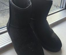 Black Faux Fur Lined Boots Size UK 6 / EU 39