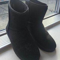 Black Faux Fur Lined Boots Size UK 6 / EU 39
