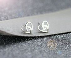 Beautiful Heart-Shaped Studs stamped 925