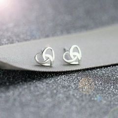 Beautiful Heart-Shaped Studs stamped 925