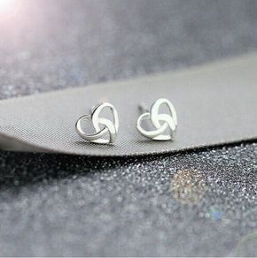 Beautiful Heart-Shaped Studs stamped 925