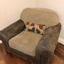 Brown soft leather armchair Image 2