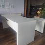 Large White L-Shaped Corner Desk / Home Office Workstation Image 3