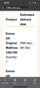 Emma small double mattress, barely used
