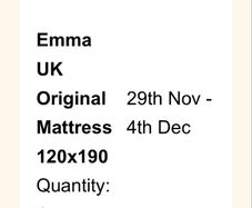 Emma small double mattress, barely used