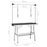 Adjustable Dog Grooming Table with 2 Loops and Basket Image 10