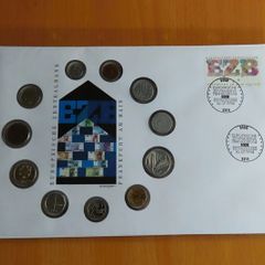 European Coins collectors Central Bank coins stamp cover 1998