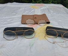 3 X Irish Gold Victorian Glasses