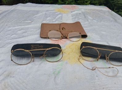 3 X Irish Gold Victorian Glasses