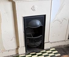Cast Iron fireplace with grate