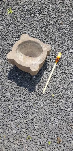 Antique limestone Mortar type vessel.