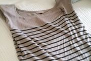 River Island Striped Top with Shoulder Pads - Size 6