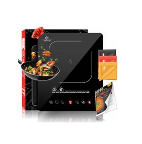 KESSER induction Hob Induction Hob 1 Plate 2100W Portable 28cm + 3x Microfibre Cloth + 1x Recipe Book