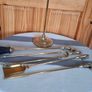 Vintage Brass fireplace set. Madr in France. Image 9