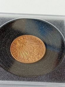 1893 J Gold German States Hamburg 10 Mark Gold Coat Of Arms Coin