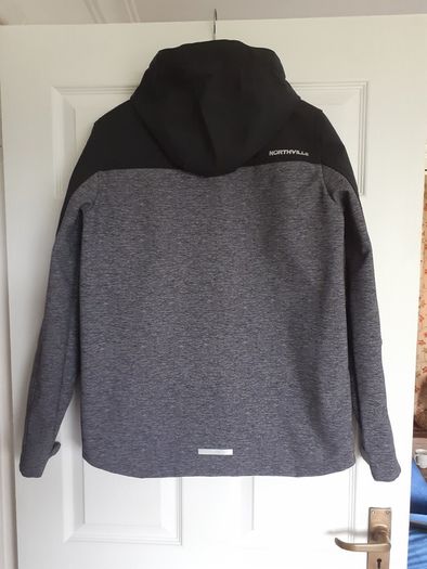 Windproof Boys black grey jacket size 13 14 15 years