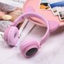 Hoco W27 - Fones Cat Ear Bluetooth Headphones, Bluetooth V5.0, Use Time: Up To 5 Hours, Standby Time: Up To 200 Hours, Support TF Card And AUX Mode, Compatible Mobile Phones And Tablets - Pink Image 5