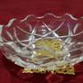 Killarney Crystal Cut Crystal Glass With Golden Crown Handle Lidded Jewelry Dish / Bowl With 22 Carat Gold Cover Handle and Footed Base Finishing Made In Ireland Image 9