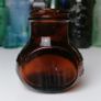 60 - Vintage 4oz Bovril Dark Brown Glass Embossed Letters Jar Image 4