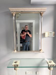 Hall table with mirror