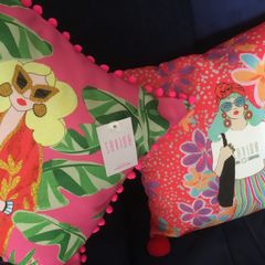 Cushions Pop Art Pair NEW  Flower Power