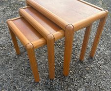 Mid-century vintage retro danish style nest of tables c1970