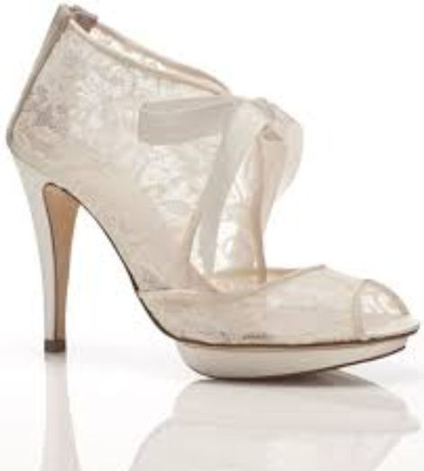 Stunning Harriet Wilde lace wedding shoes