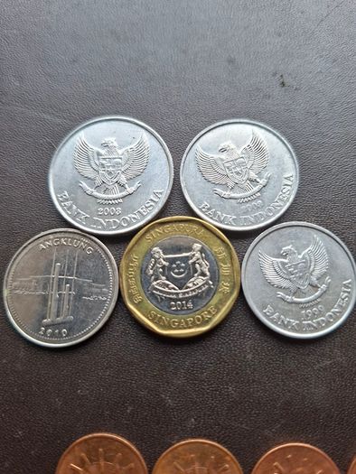 Indonesia&Malaysia&Singapore. Lot of 14 coins (1987-2014)