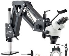 Multi-Directional Microscope with Spring Bracket, 7X-45X Magnification Jewelry Microscope