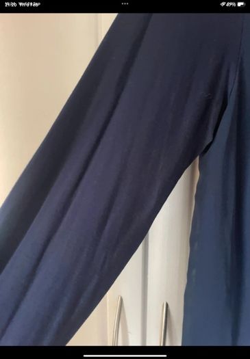 top Bnwt navy chiffon & embelished front sunwear brand European brand size 38