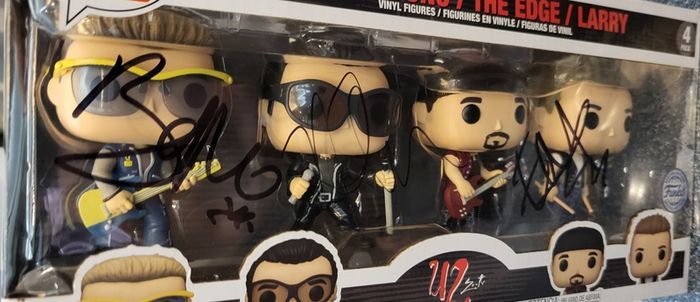 U2 signed Funko pop box set