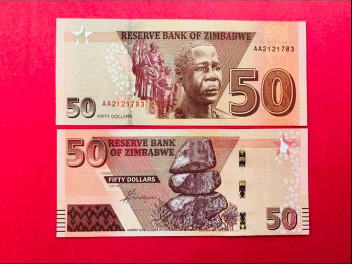 Zimbabwe  50 Dollars  2020.  ( Uncirculated ) Pick 103a  )