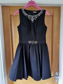 Chi Chi London black dress with tulle skirt