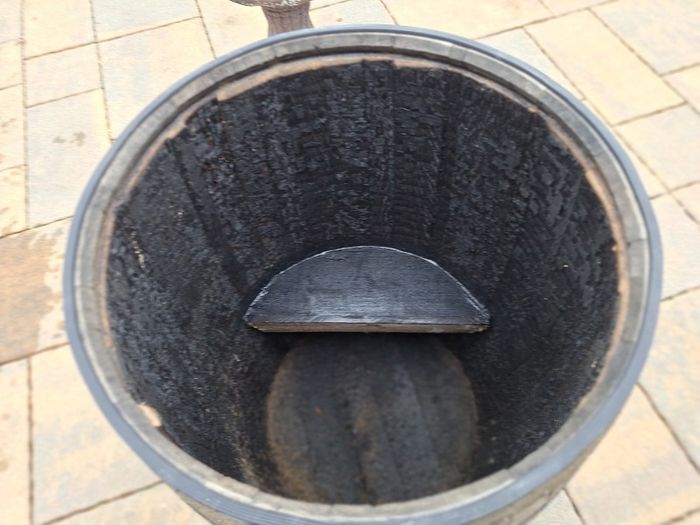 Oak barrel coal bunker