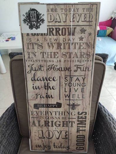 Brand New Print On Wood
