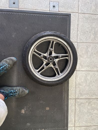 BMW R1150RT Front wheel.