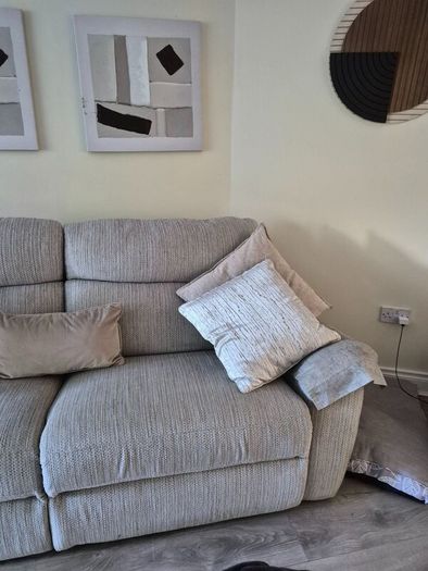 3 piece recyliner sofa and 2 armchairs