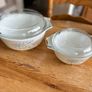 Vintage Pyrex England Blue Iris with Lid Image 7