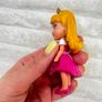 Disney Princess Aurora Sleeping Beauty Mini Doll Pink Dress approx. 9 cm. Used Please see photos Image 3