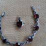 Sterling Silver with Rubies. 3 pieces Image 3